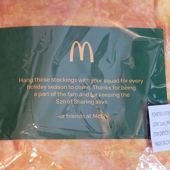 McDonalds Chicken McNugget Christmas Stocking Set of 4 Sealed New Original Box - Picture 2 of 6